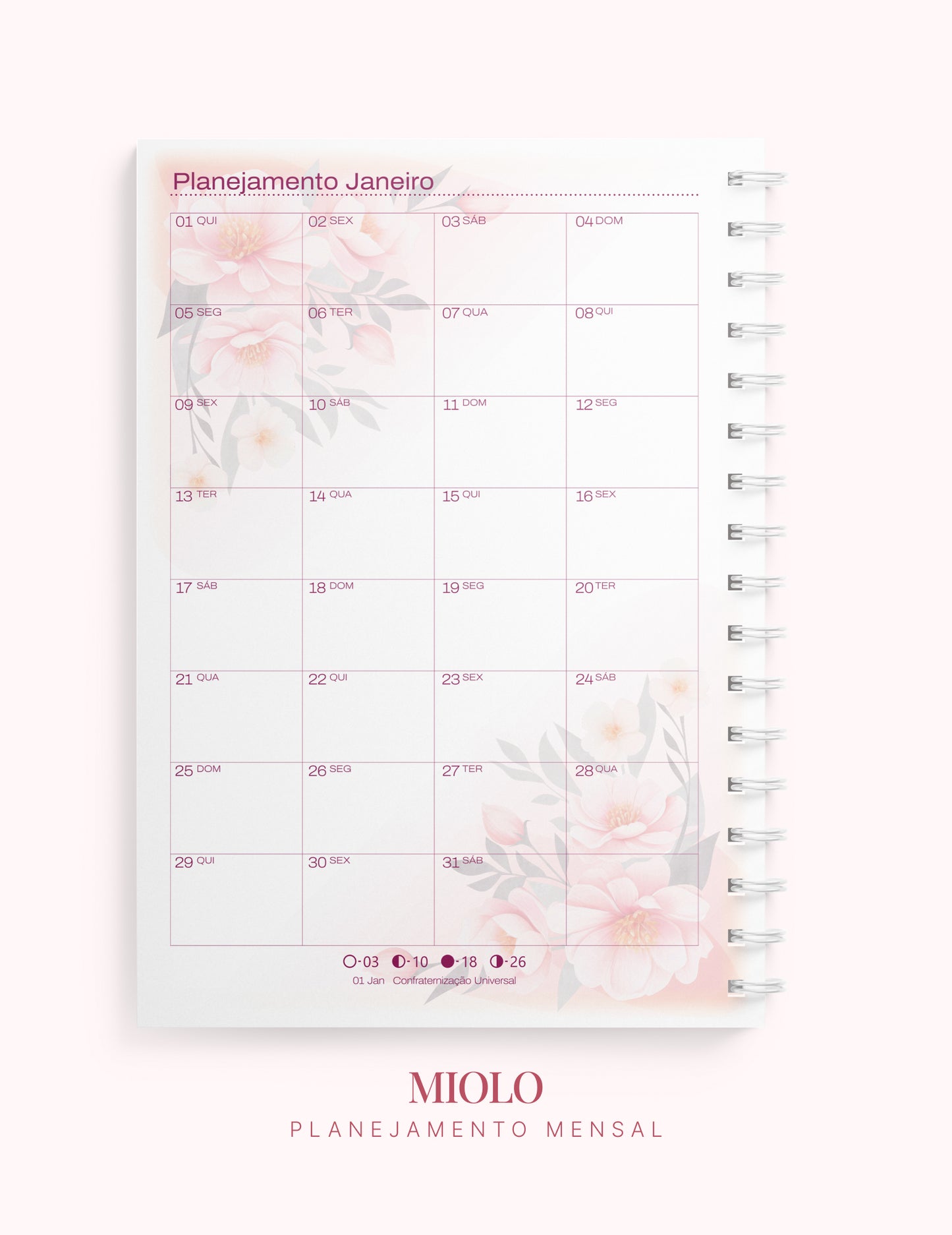 Agenda Edificante 2026 - Floral